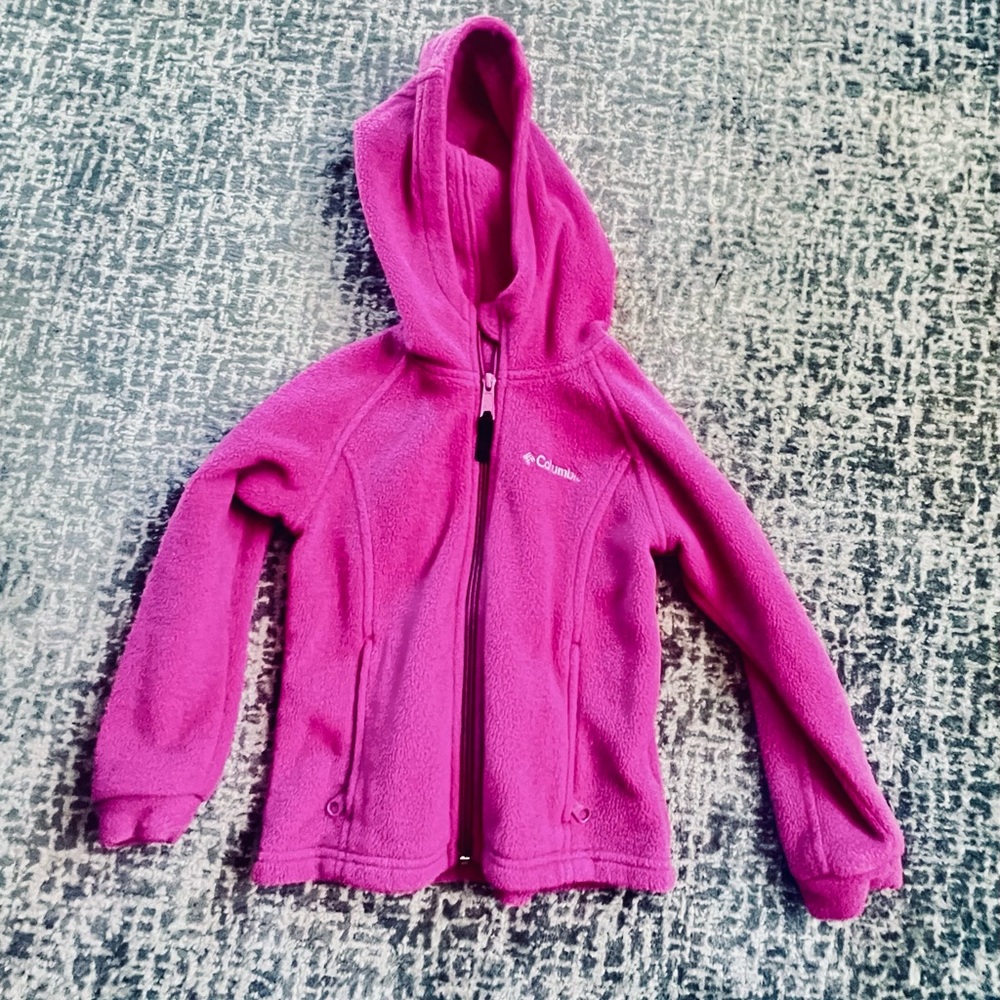 Columbia Sportswear Full Zip Up Fleece Jacket Youth Kids Size 4/5 Purple